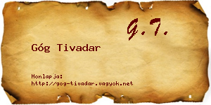 Góg Tivadar névjegykártya