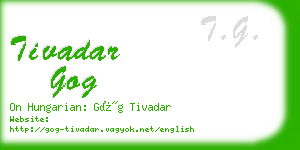 tivadar gog business card